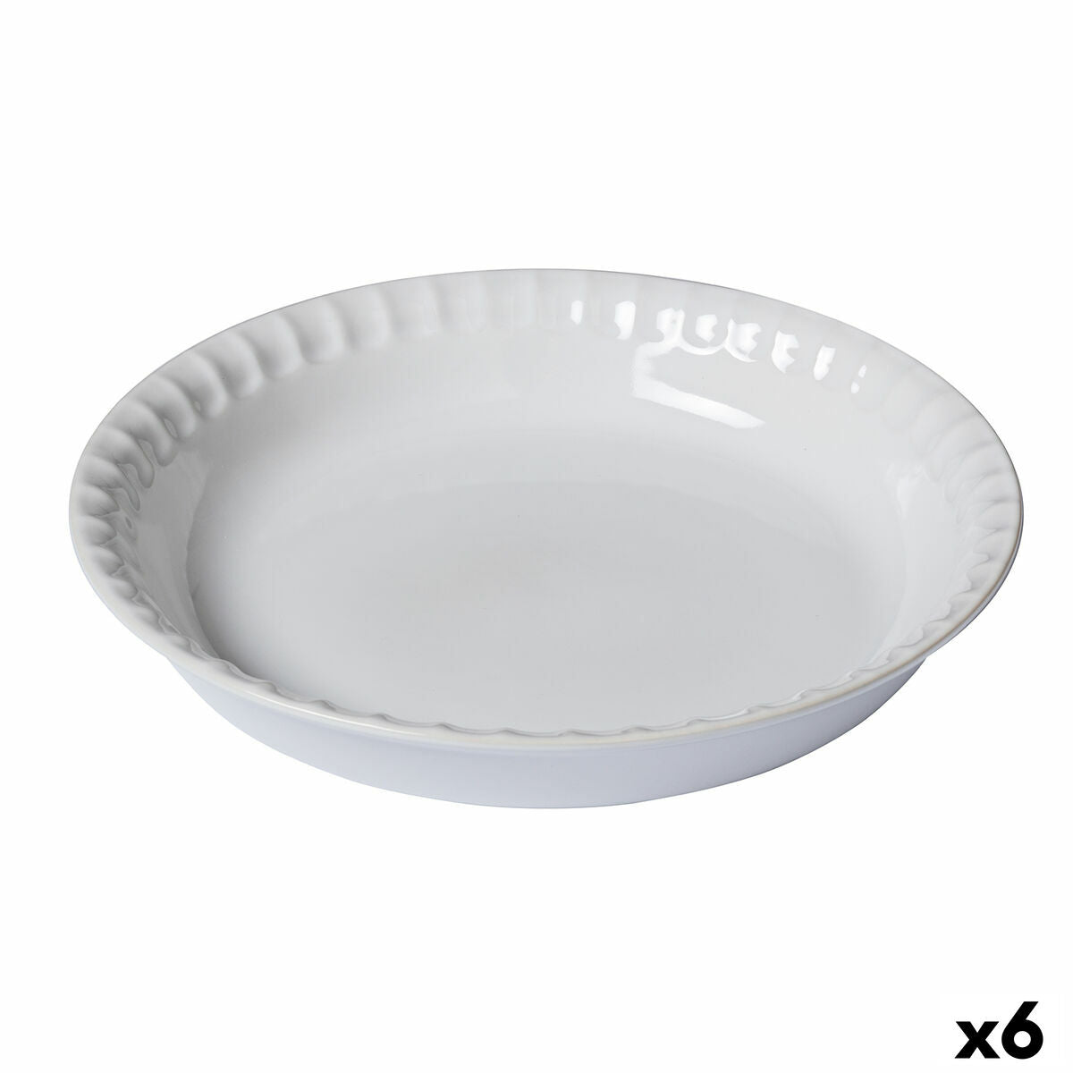Backform Pyrex Supreme Weiß aus Keramik Gehärtetes Glas rund 25,5 x 25