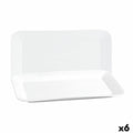 Kochschüssel Quid Basic rechteckig aus Keramik Weiß (35,8 x 21 cm) (6