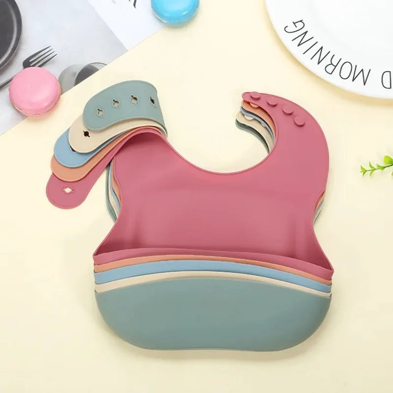 Silikon Baby-Lätzchen 5er-Set BPA-frei