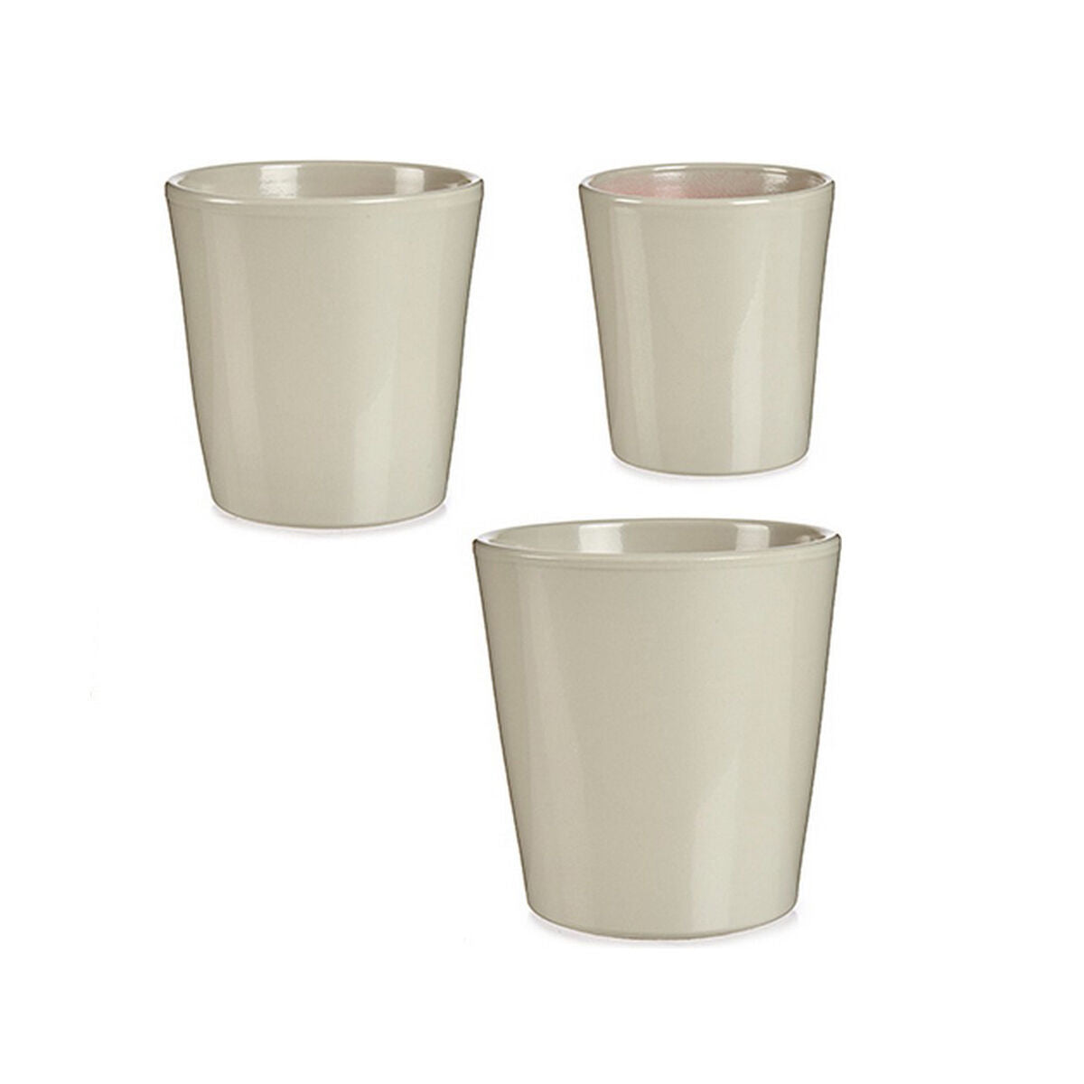 Blumentopfset Ibergarden Grau Lehm 16,5 x 16 x 16,5 cm (6 Stück)
