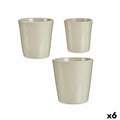 Blumentopfset Ibergarden Grau Lehm 16,5 x 16 x 16,5 cm (6 Stück)