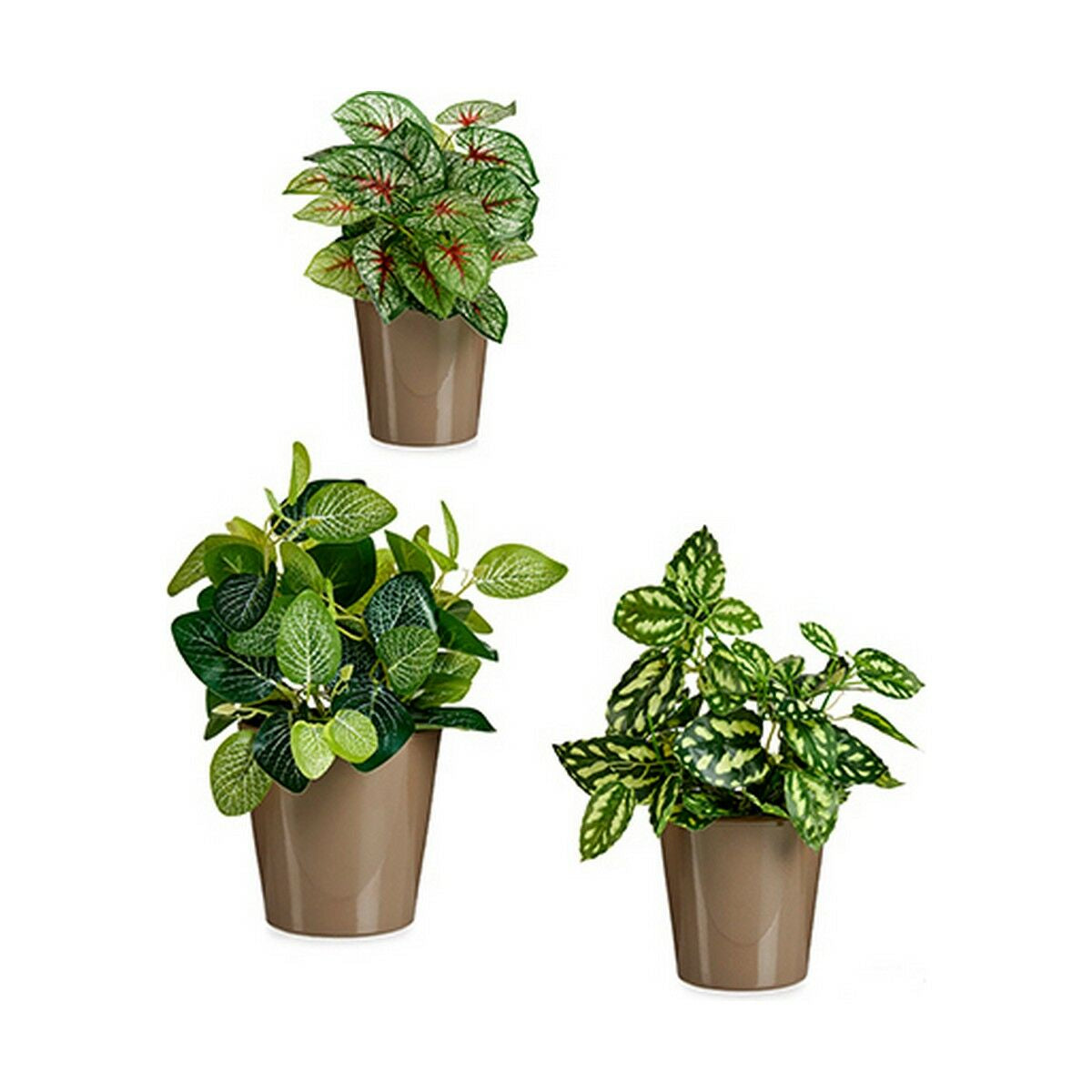 Blumentopfset Ibergarden Taupe Lehm 16,5 x 16 x 16,5 cm (6 Stück)