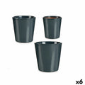 Blumentopfset Ibergarden Anthrazit Lehm 16,5 x 16 x 16,5 cm (6 Stück)