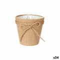 Blumentopf Ibergarden Braun Stoff Schnur Kunststoff Schleife 14 x 12,5