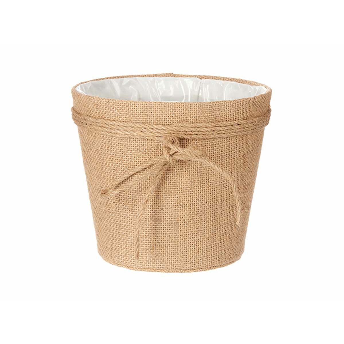 Blumentopf Ibergarden Braun Stoff Schleife 19,5 x 17,5 x 19,5 cm 19 x