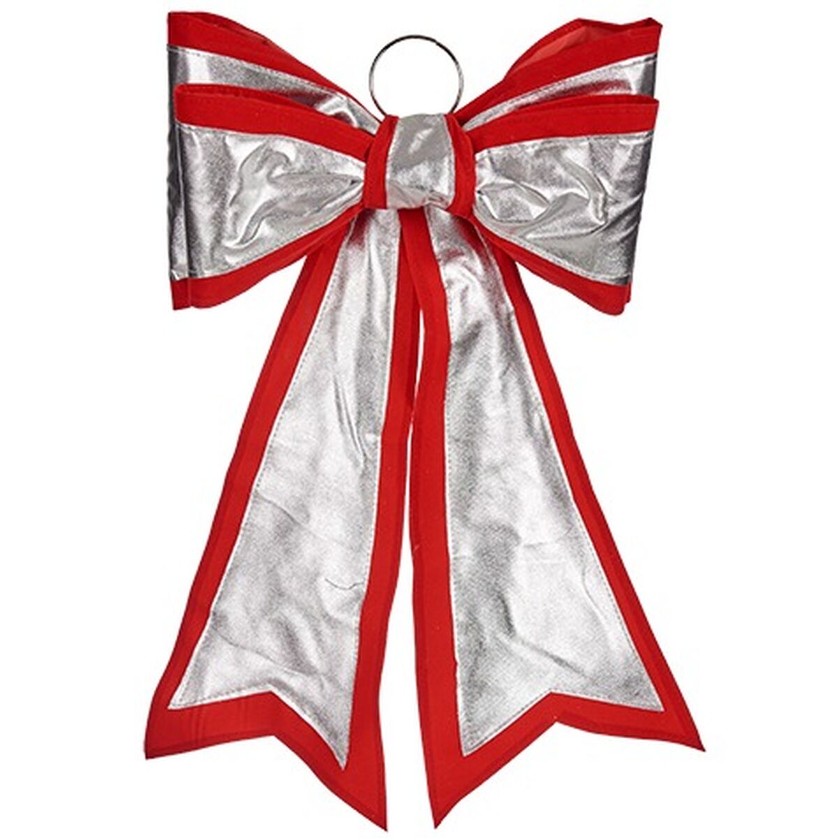 Schleife Krist+ Rot Silberfarben 40 x 60 cm Weihnachtsschmuck (6 Stück)