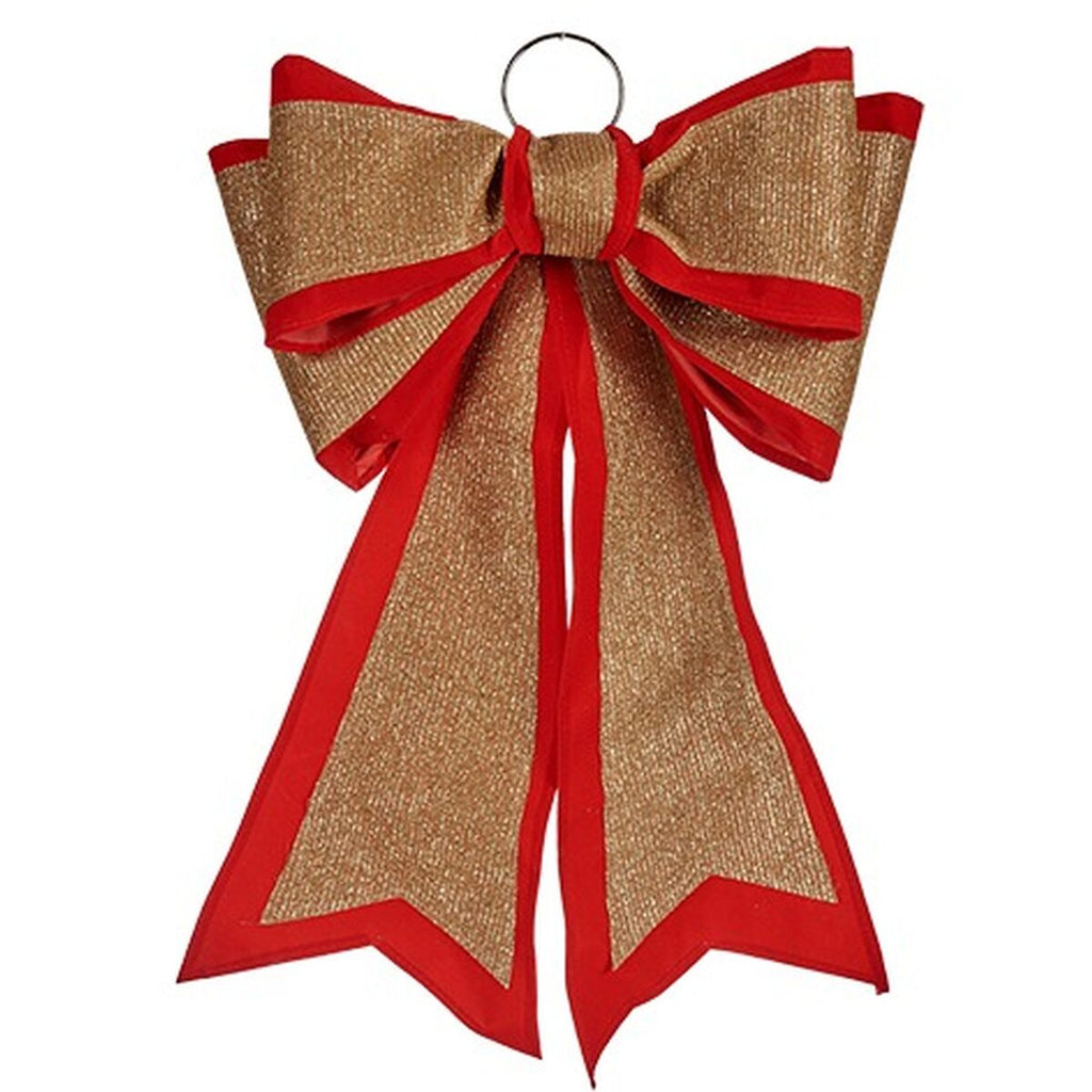Schleife Krist+ Rot Gold 40 x 60 cm 53 x 56 x 7,5 cm Weihnachtsschmuck (6 Stück)