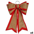 Schleife Krist+ Rot Gold 40 x 60 cm 53 x 56 x 7,5 cm Weihnachtsschmuck (6 Stück)