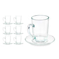 Tassen mit Untertasse «Vivalto» Glas 200 ml (6er)