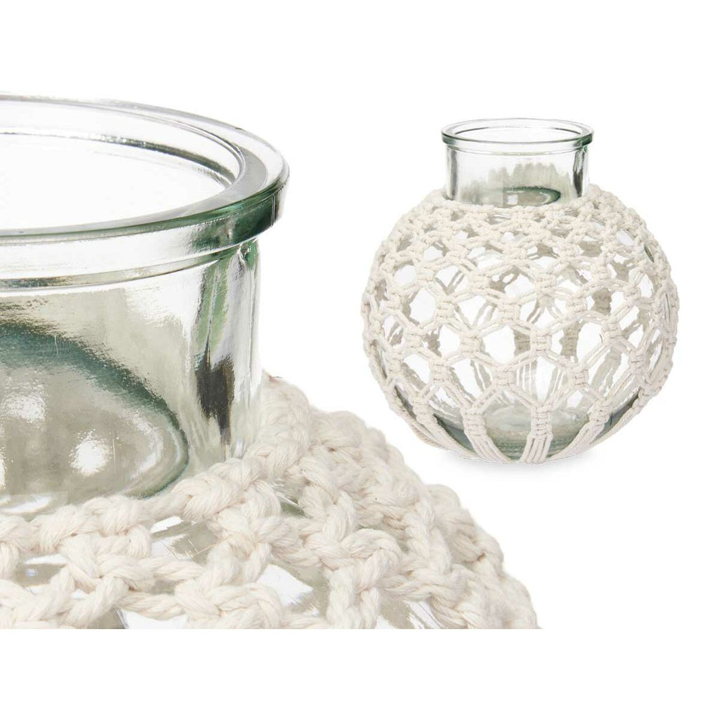 Makramee Glasvasen (4er Set) – Stilvolle Blumendeko