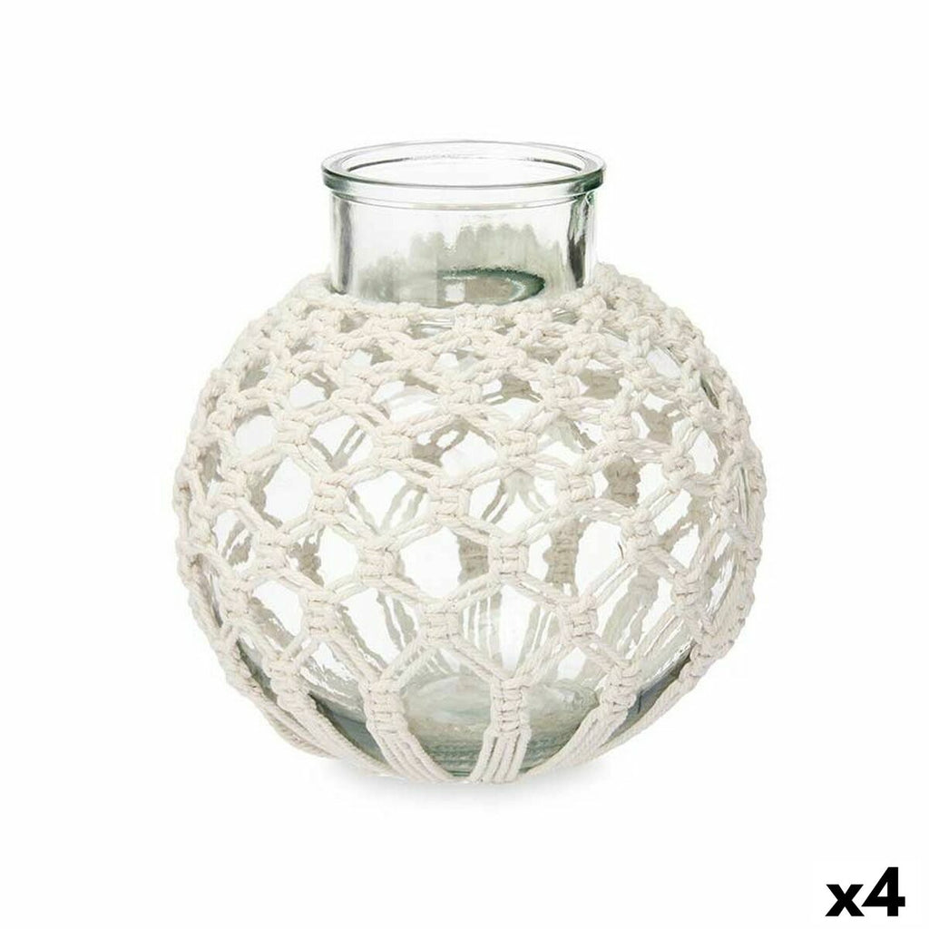 Makramee Glasvasen (4er Set) – Stilvolle Blumendeko
