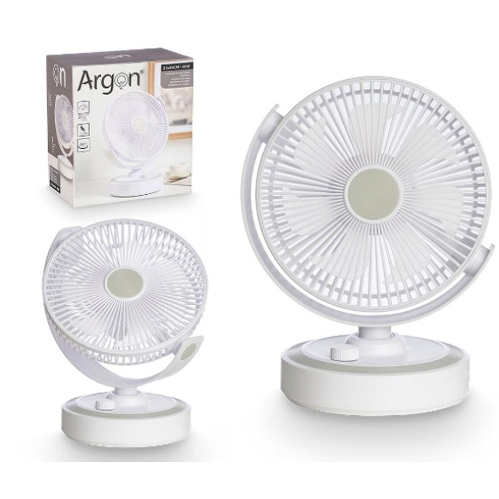 Tischventilator Argon Weiss 30 W 21 x 28 x 32,5 cm