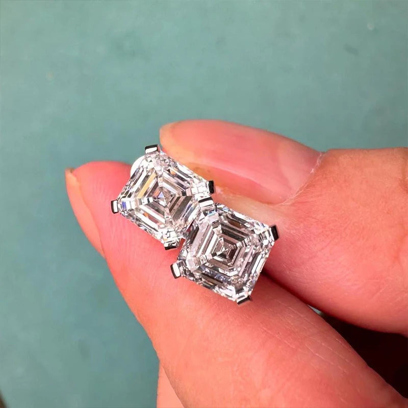 Damen Ohrringe Diamant-Look