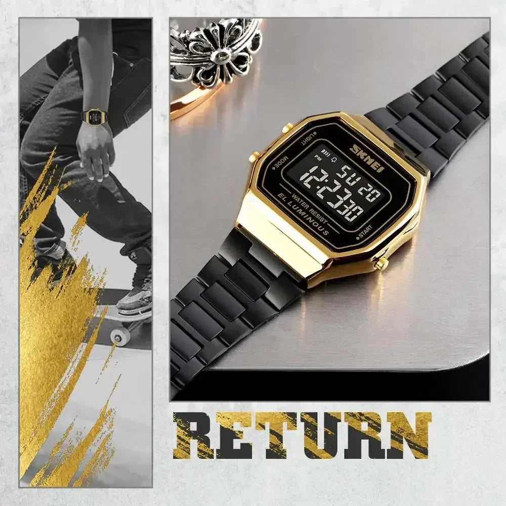 Digital LED Retro-Uhr · Unisex