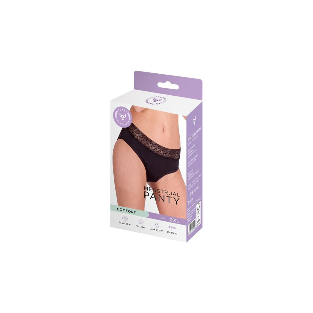 Menstruations-Slip «Femme Republique» Schwarz