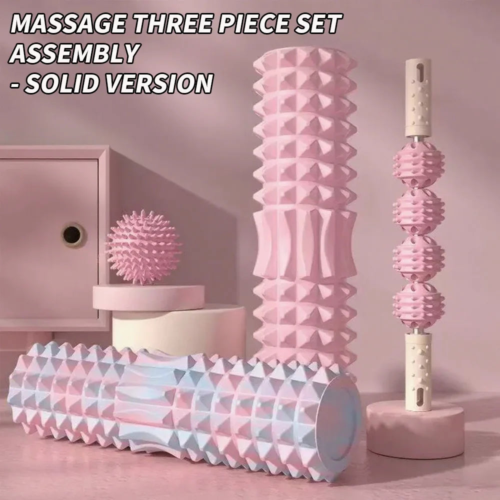 Faszienrolle Premium 3er-Set – Schaumstoff-Roller + Triggerpunkt-Ball + Peanut-Roller · im Bundle