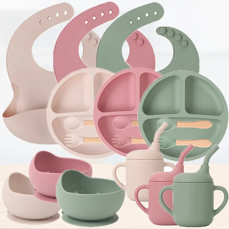 Silikon Baby-Lätzchen 5er-Set BPA-frei