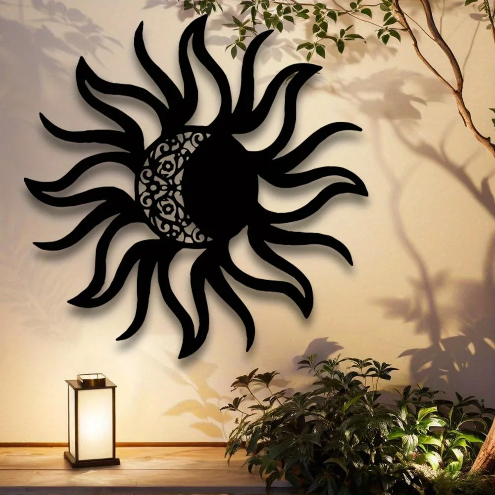 Wandkunst Metall-Sonne