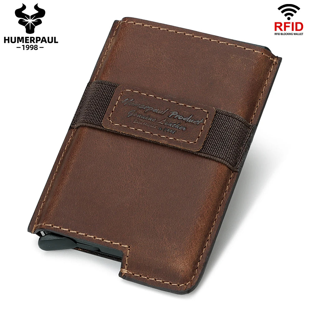 Premium Slim Wallet RFID Echtleder