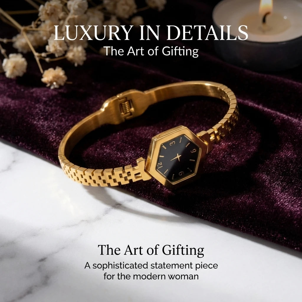 Bangle-Damenuhr · Armreif-Look elegant
