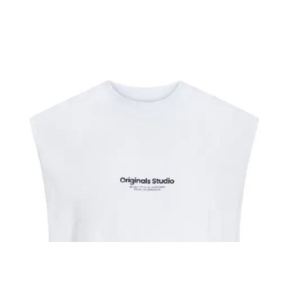 Ärmelloses Herren-T-Shirt Jack & Jones Jovesterbro Weiß – LuxeStyle Schweiz