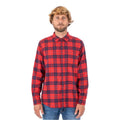 Herren Langarm-Hemd Hurley Portland Organic Karmesinrot