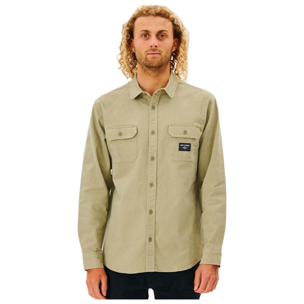Herren Langarm-Hemd Rip Curl Epic Beige (S)