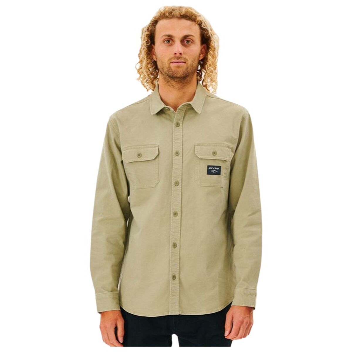 Herren Langarm-Hemd Rip Curl Epic Beige (S)