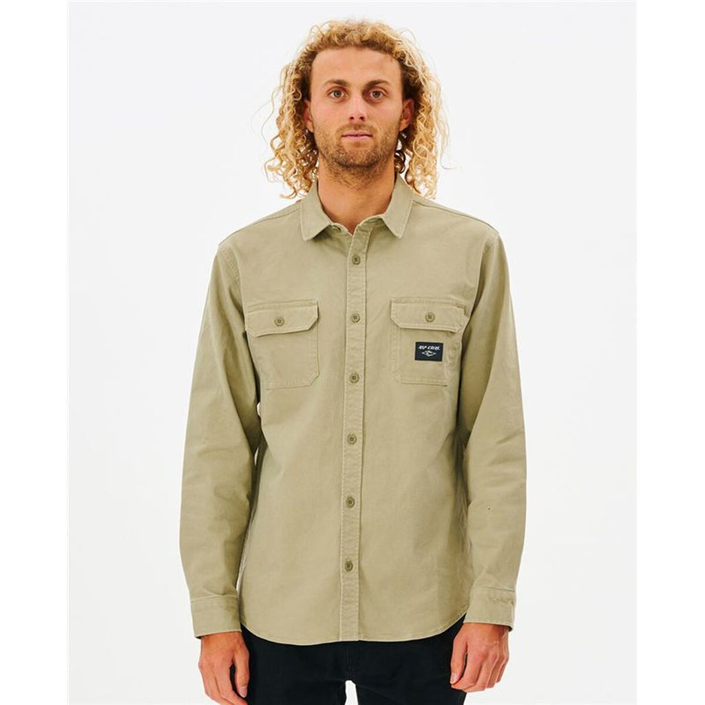 Herren Langarm-Hemd Rip Curl Epic Beige (S)