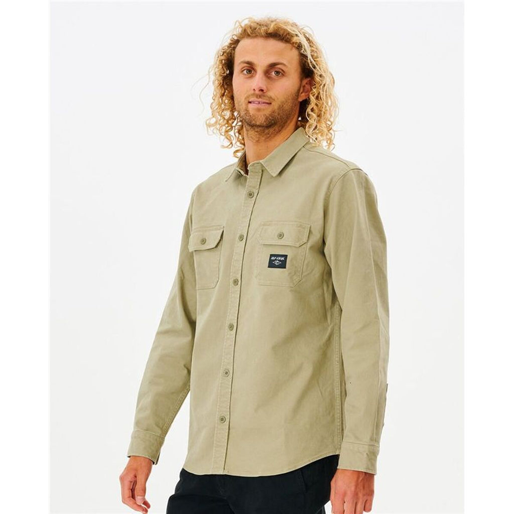 Herren Langarm-Hemd Rip Curl Epic Beige (S)