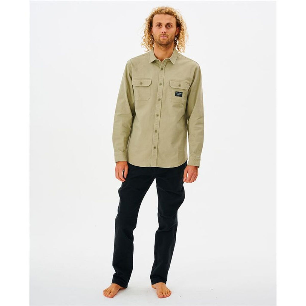 Herren Langarm-Hemd Rip Curl Epic Beige (S)