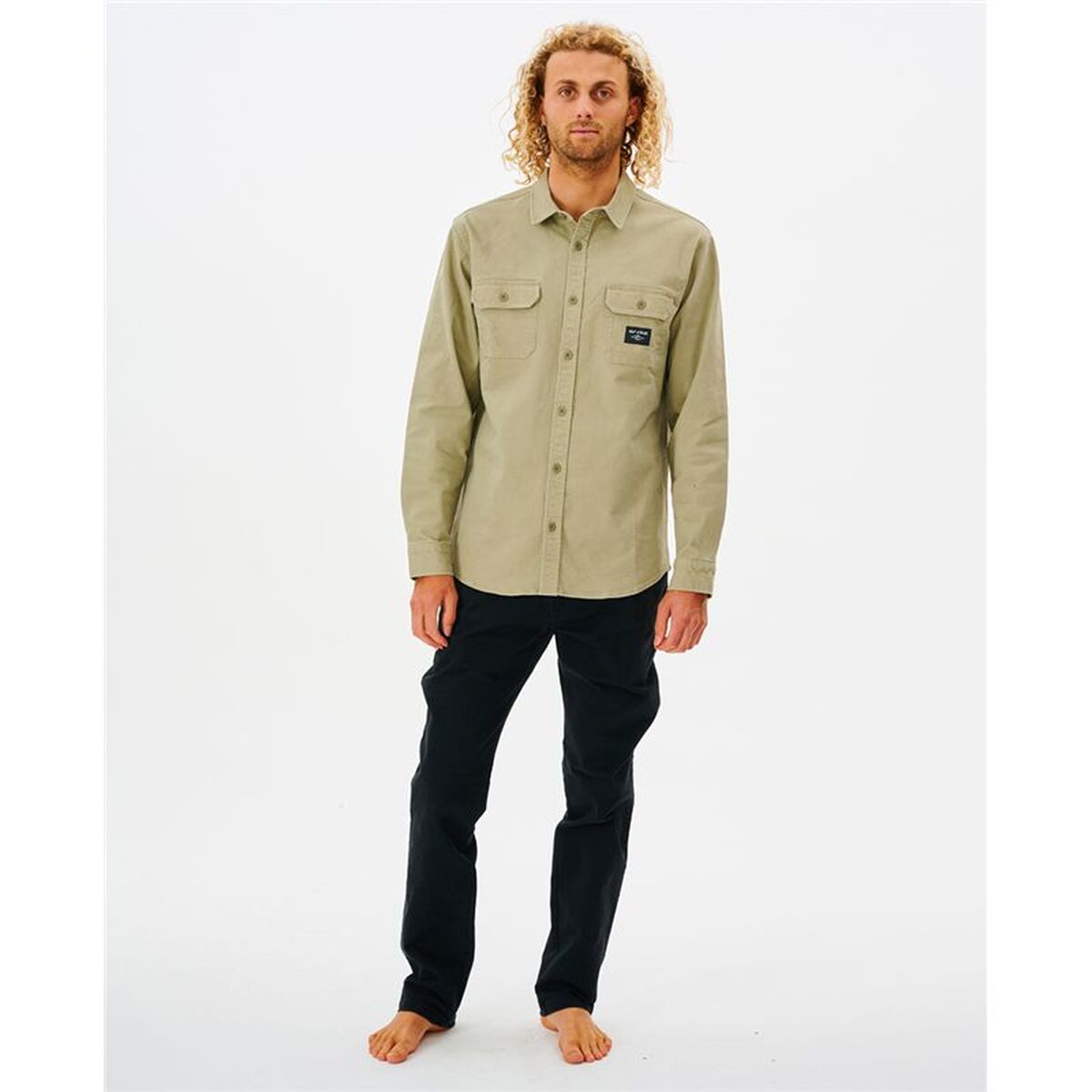 Herren Langarm-Hemd Rip Curl Epic Beige (S)