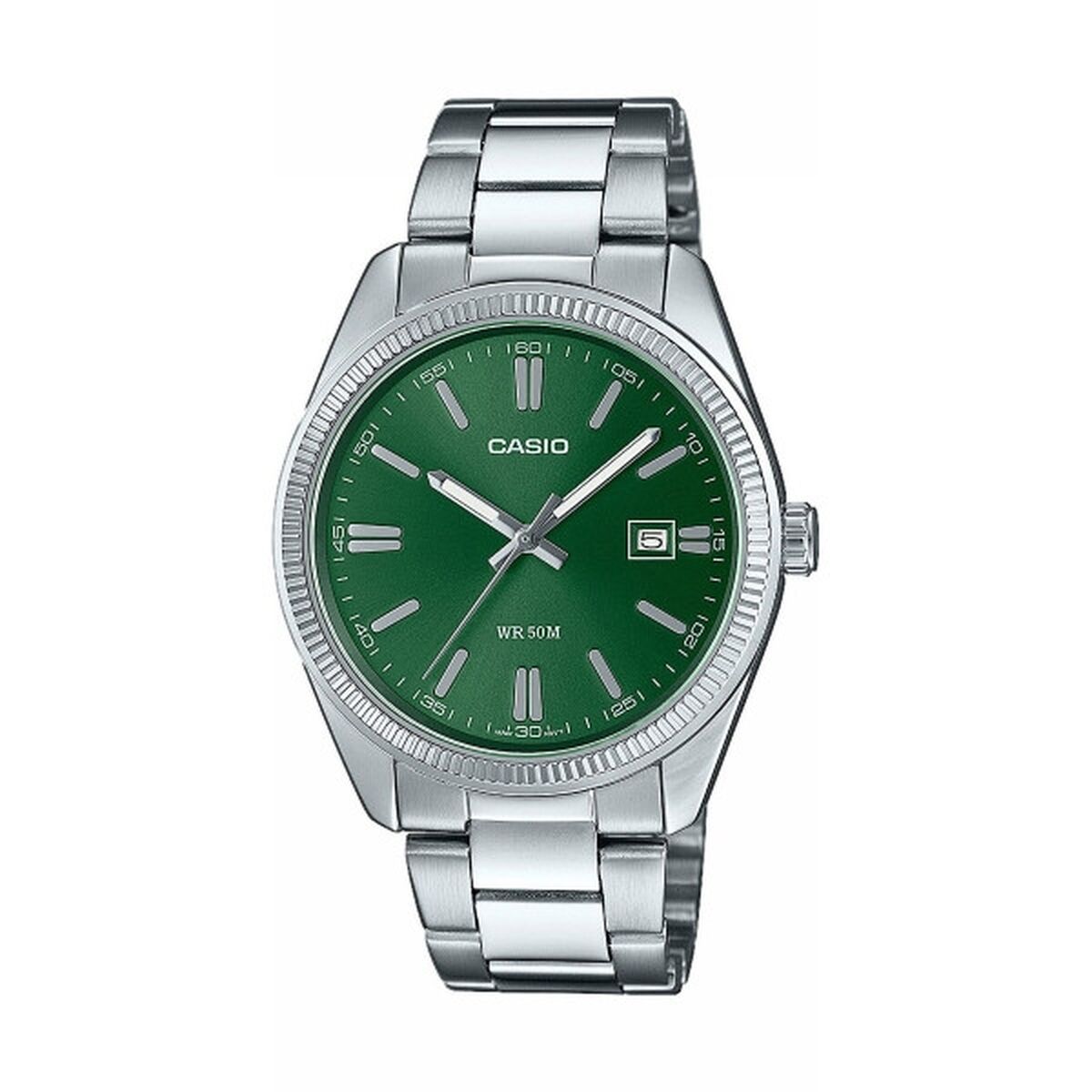 Herrenuhr Casio DATE - FOREST GREEN grün Silberfarben (Ø 38,5 mm)