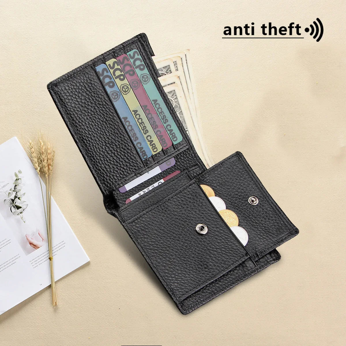 Zip-Portemonnaie Vollleder