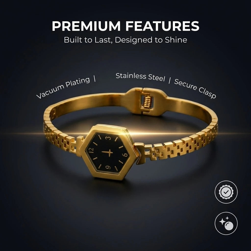 Bangle-Damenuhr · Armreif-Look elegant