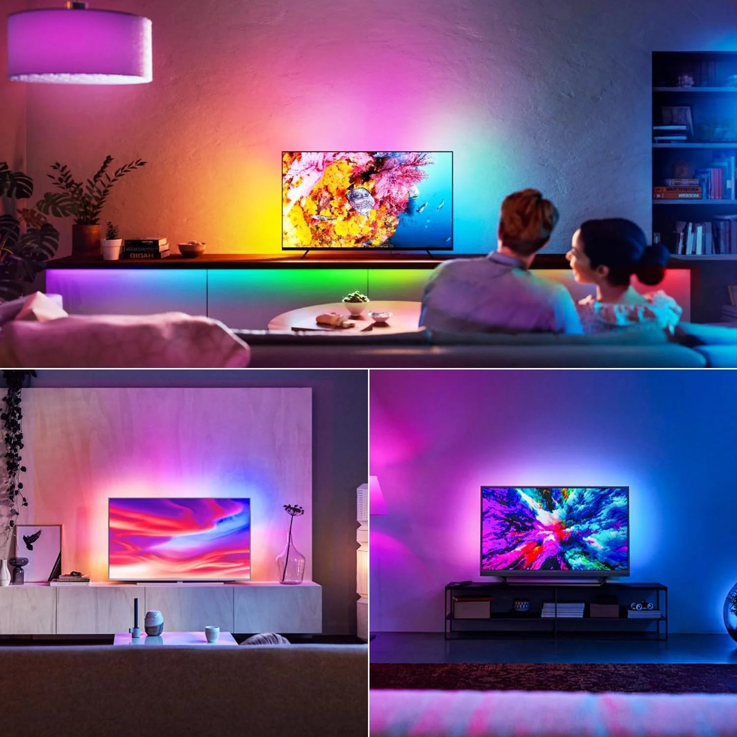RGB LED-Strip 5 m Gaming-Setup