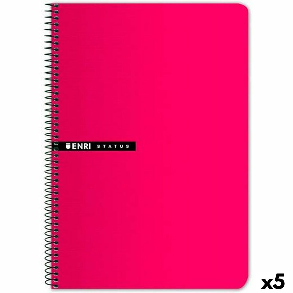 Kariertes Notizbuch Rot – 5er Set für Skizzen & Ideen