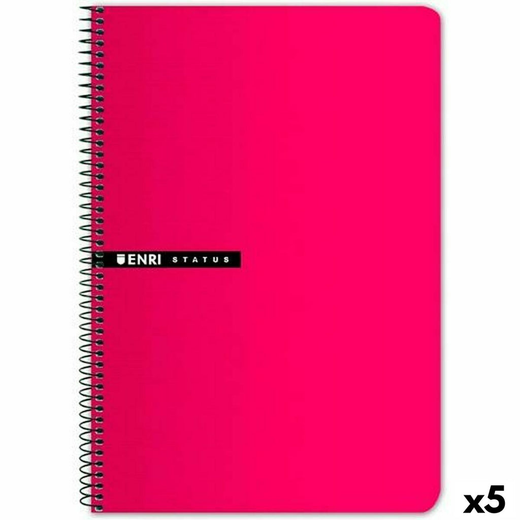 Kariertes Notizbuch Rot – 5er Set für Skizzen & Ideen
