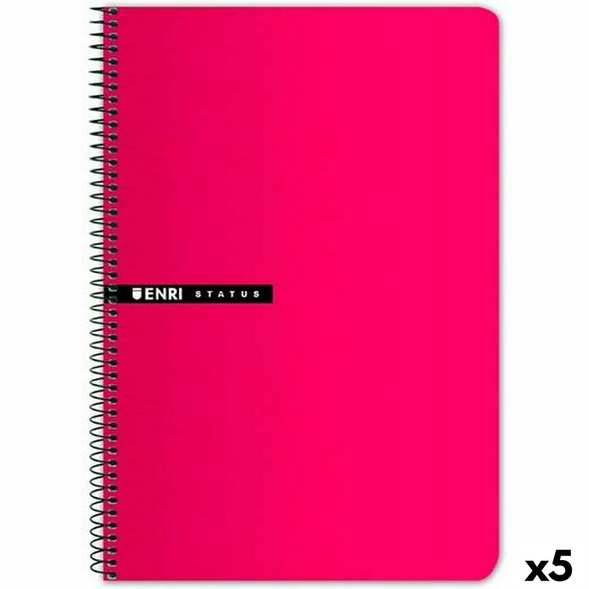 Kariertes Notizbuch Rot – 5er Set für Skizzen & Ideen