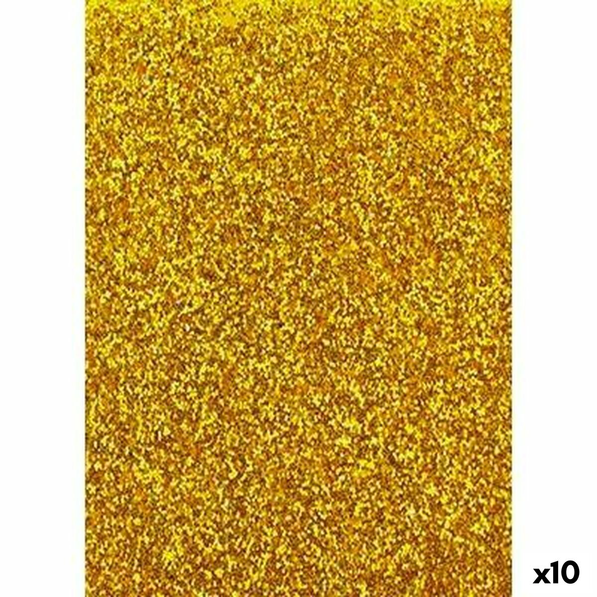 Gold Glitzer Moosgummi (10x) – Für funkelnde Bastelideen