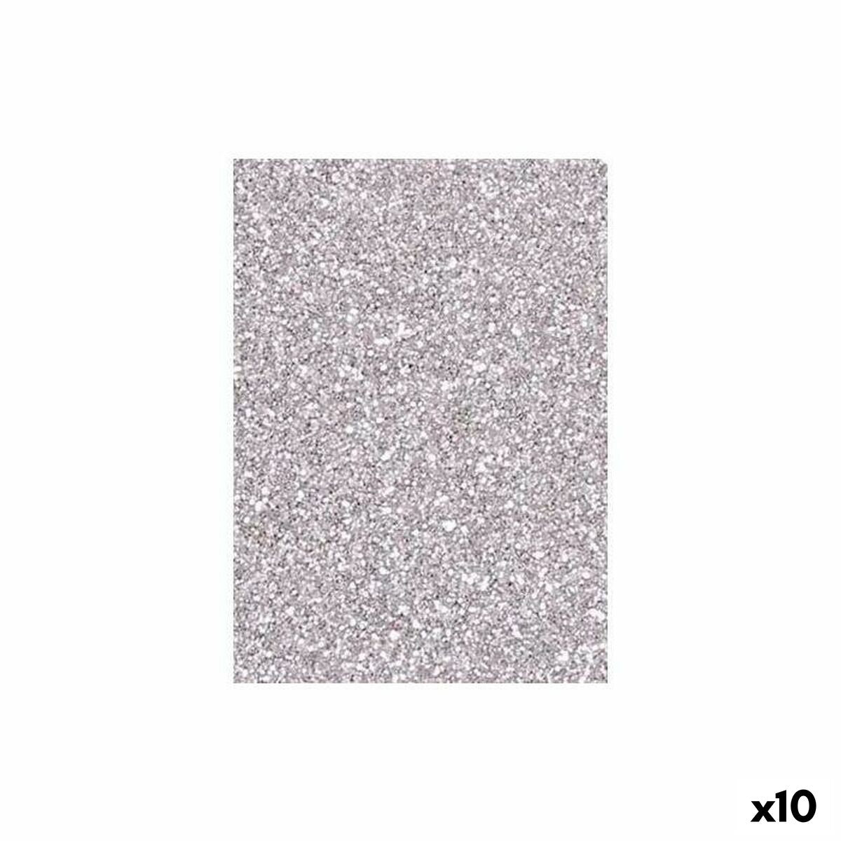 Silbernes Moosgummi (10x) – Für glänzende Bastelprojekte