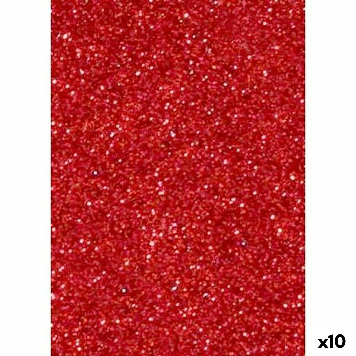 Rotes Glitzer Moosgummi (10x) – Für funkelnde Bastelideen