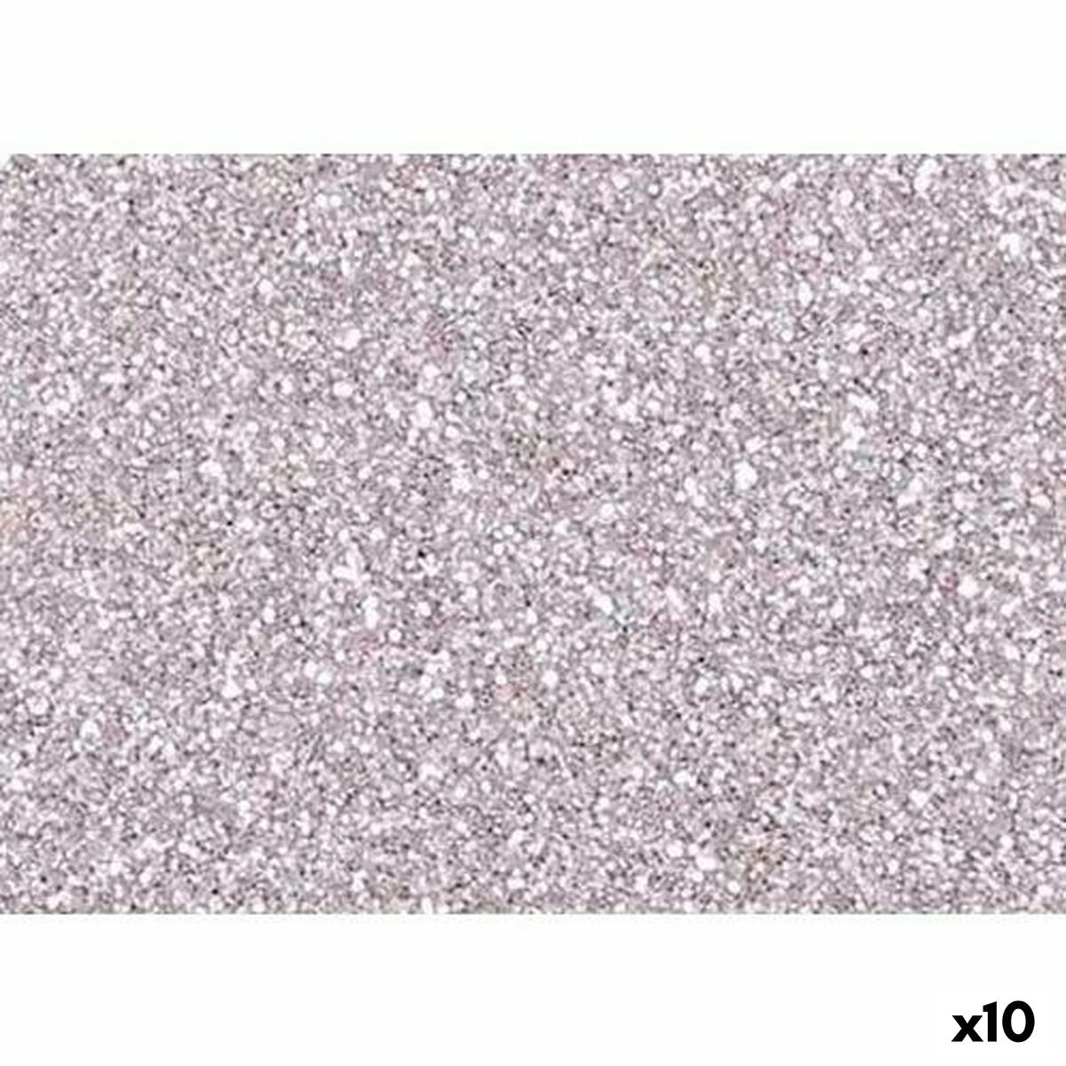 Silber Glitzer Moosgummi (10x) – Für funkelnde Bastelideen