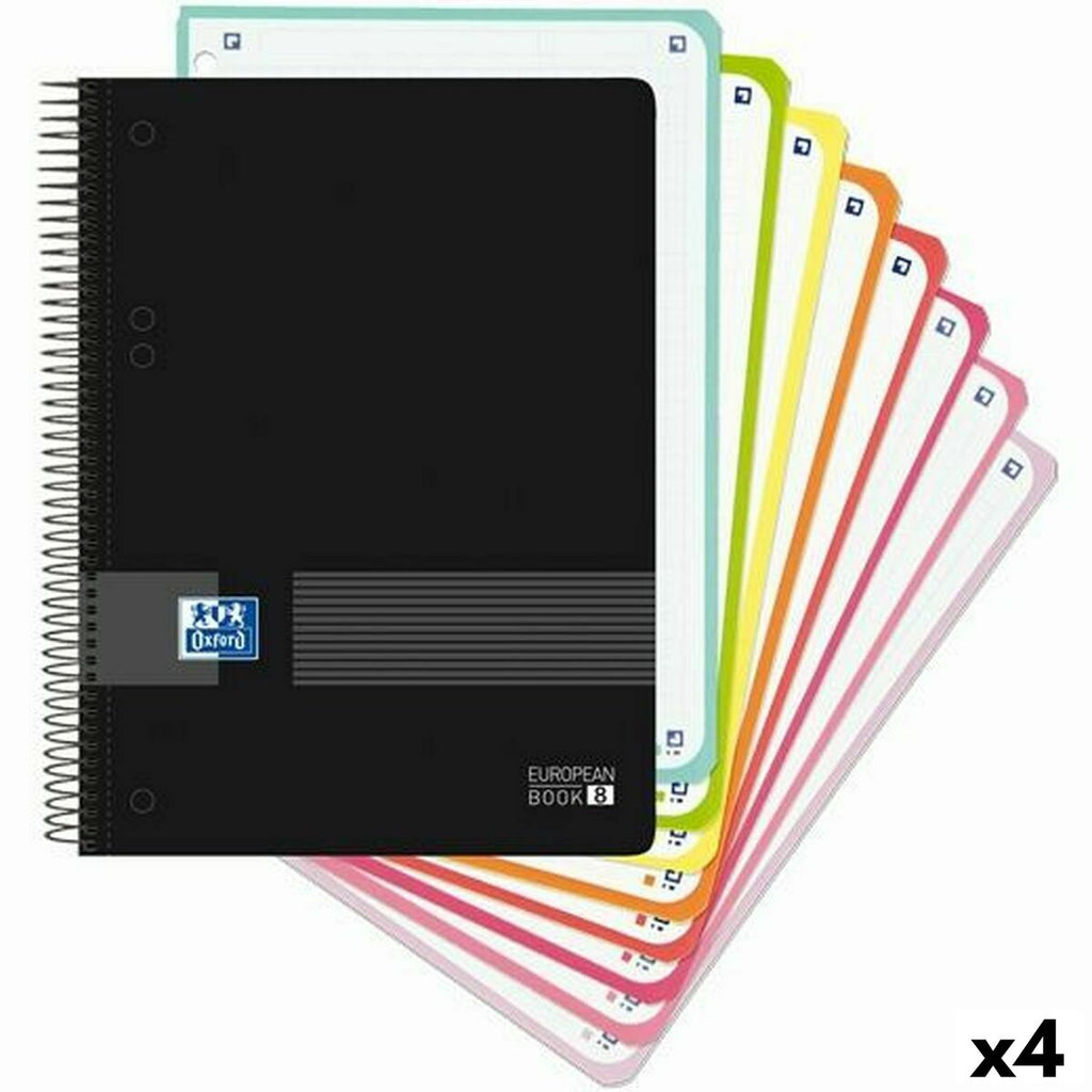 4x A5 Notizbücher Schwarz – 160 Blatt für Ihre Ideen