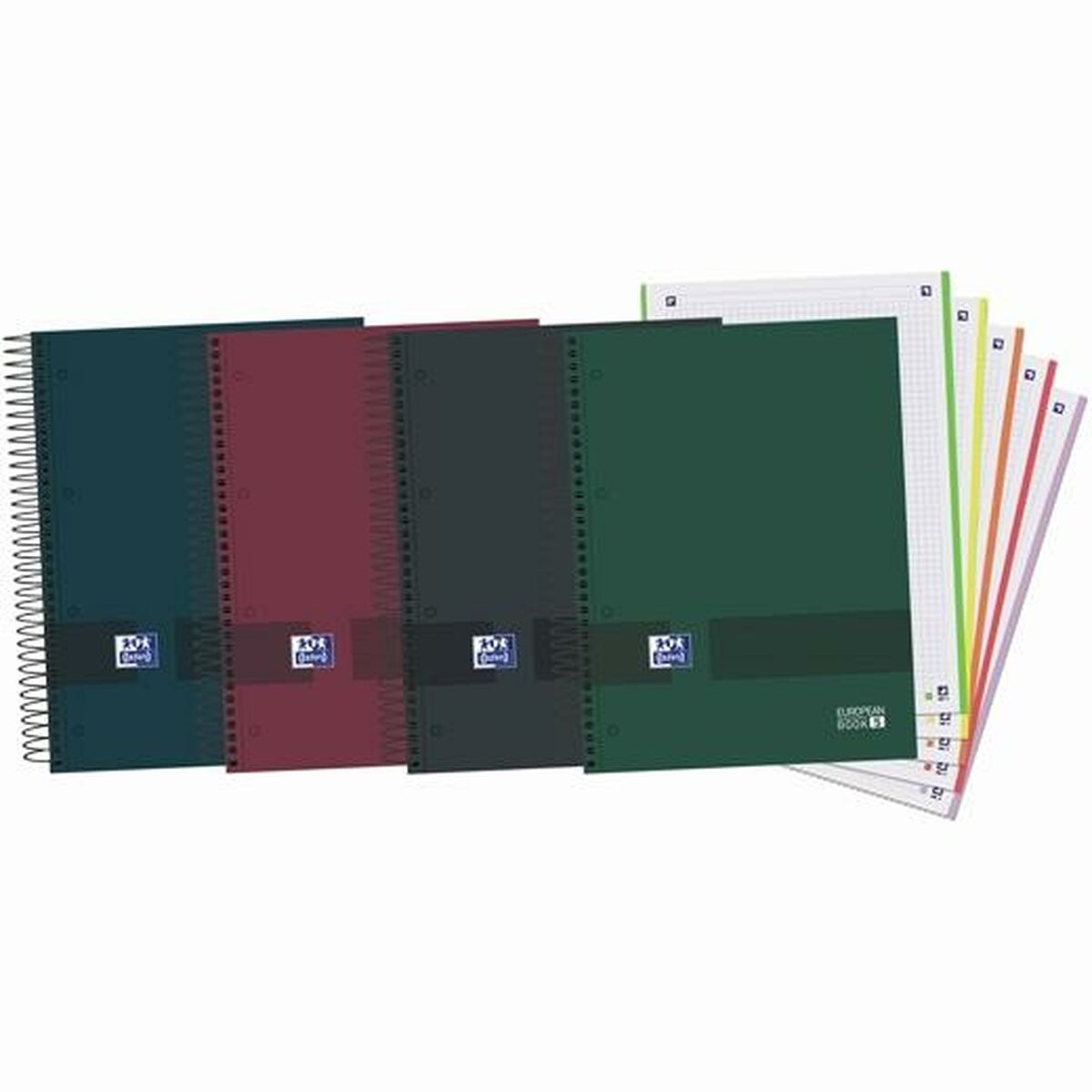 Farbenfrohes A4 Notizbuch – 5er Set für mehr Organisation