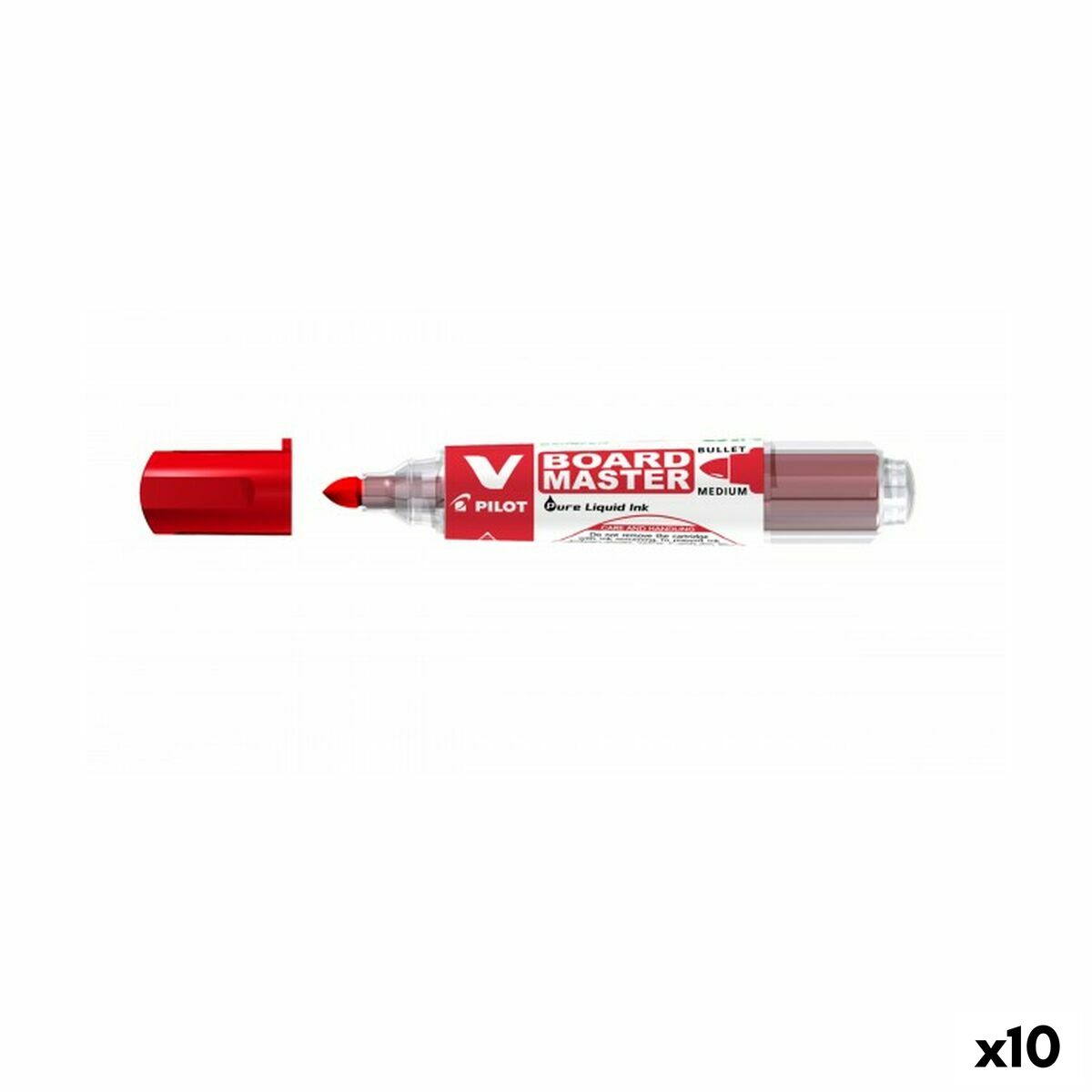 Schiefermarker Pilot V Board Master Rot Weißes Brett Aufladbar (10 Stü