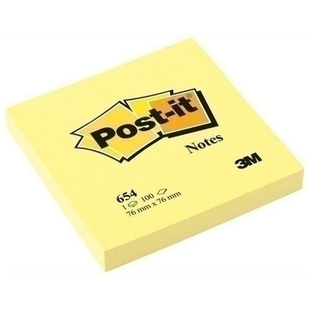 Schein Notizblock Post-it Gelb 100 Blatt 76 x 76 mm 12 Stücke (2 Stück