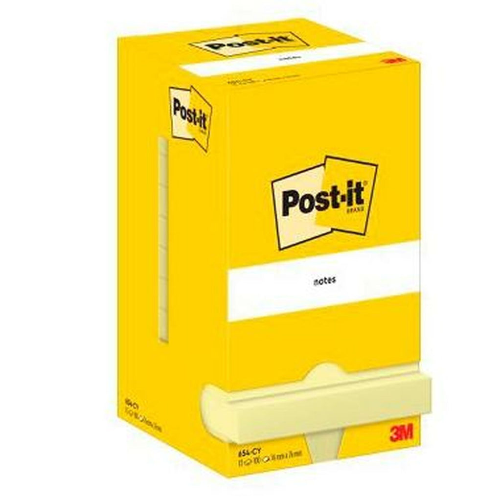 Schein Notizblock Post-it Gelb 100 Blatt 76 x 76 mm 12 Stücke (2 Stück