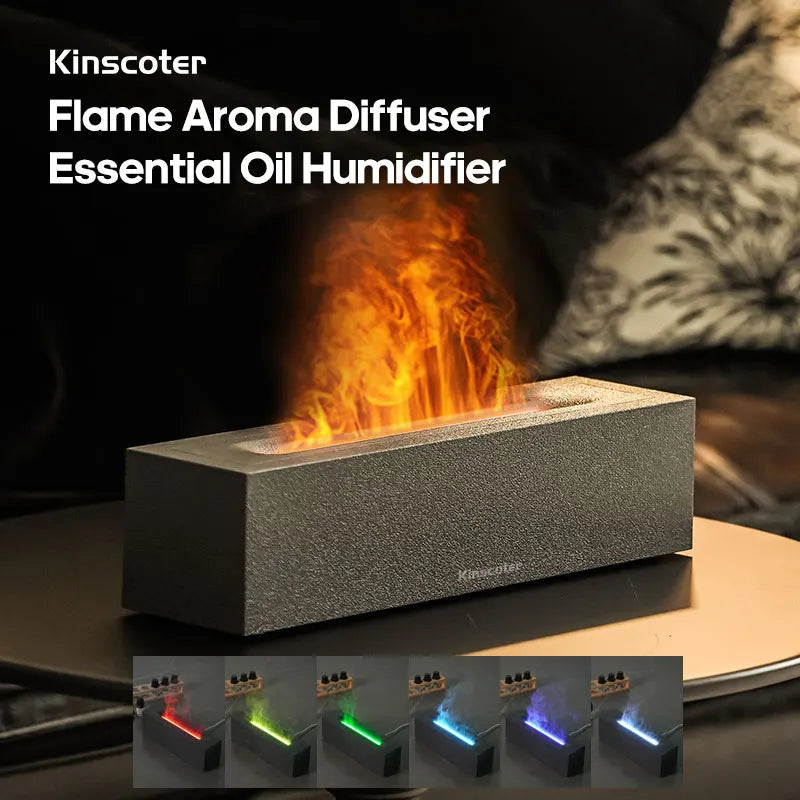 Flame Effect Diffuser · LED-Flammeneffekt & Aromatherapie – LuxeStyle