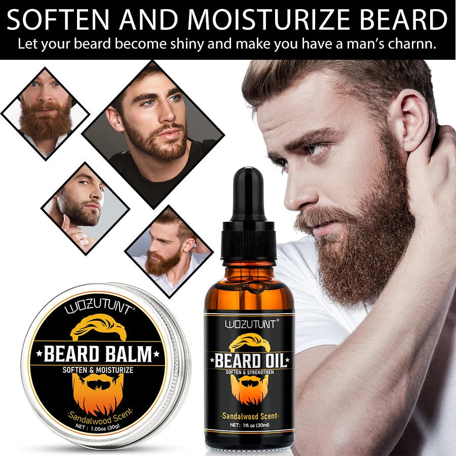Bartöl + Balsam + Kamm + Schere